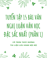 Tuyển tập 15 bài văn Nghị luận văn học đặc sắc nhất (Phần 01).pdf