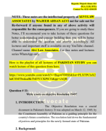 Pakistan Study Question No 11 write a note on objective resolution of 1949..pdf