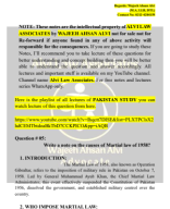 Pakistan study Question No 05 write a note on the Martial Law of 1958..pdf