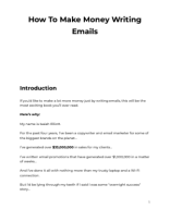 How To Make Money Writing Emails