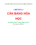 1GV. CHƯƠNG CÂN BẰNG HÓA HỌC - BỘ PHÂN DẠNG BÀI TẬP.docx