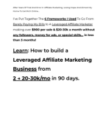 (FREE ACCESS) How To Build A 20k/mo Leveraged Affiliate Marketing Business