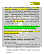 World Legal System Question No 02 What is roman legal system explain its sources. its influence on world legal system and its developmemt..pdf