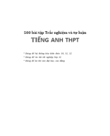 500 CÂU HỎI TRẮC NGHIỆM VÀ TỰ LUẬN TIẾNG ANH THPT.docx