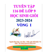 TUYỂN TẬP 116 ĐỀ HSG TOÁN 9 2023-2024