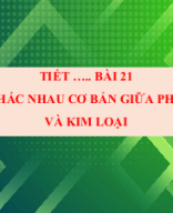 BÀI 21. SỰ KHÁC NHAU CƠ BẢN GIỮA PHI KIM VÀ KIM LOẠI.pptx