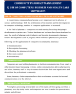 6. COMMUNITY PHARMACY MANAGEMENT E) USE OF COMPUTERS - BUSINESS AND HEALTH CARE SOFTWARES.pdf