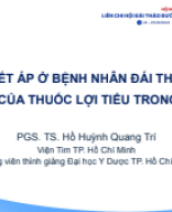 B1.2. Tăng HA ở bệnh nhân đái tháo đường. Vai trò của thuốc lợi tiểu trong điều trị - PGS Hồ Huỳnh Quang Trí.pptx.pdf