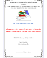 BÃO DRAMA TRÊN MẠNG XÃ HỘI HIỆN TƯỢNG 'HÍT DRAMA' VÀ TÁC ĐỘNG TỚI HỌC SINH THPT TP.HCM.pdf