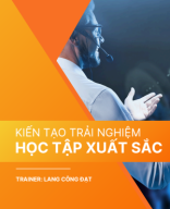 KIẾN TẠO TRẢI NGHIỆM HỌC TẬP XUẤT SẮC TRONG ĐÀO TẠO