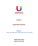 Chapter 3: Financial Statements Analysis and Financial Models