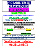 °SMA3&MIP TD EXAMENS Probabilités statistiques FST-TANGER 20-21.pdf