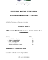 Informe final: Relevamiento de arbolado urbano casco céntrico de Belén