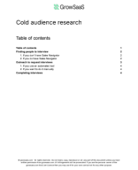 GrowSaaS: Cold audience research