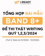 Tổng hợp bài mẫu Band 8+ chữa đề thi giấy IELTS Writing Quý 1,2,3 - 2024 (FULL 2 Tasks).pdf