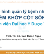 Mô hình quản lý bệnh nhân VIÊM KHỚP CỘT SỐNG tại Bệnh viện Đại học Y Dược TPHCM – PGS. TS. BS. Cao Thanh Ngọc.pdf