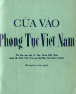 A 895.922  Cửa vào phong tục Việt Nam - Phạm Việt Tuyền 1974.pdf