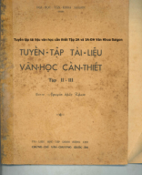 A 895.922_Tuyển tập tài liệu văn học cần thiết Tập 2 và 3-ĐH Văn Khoa Saigon.pdf