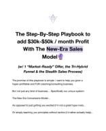 The New Era Sales Model Playbook