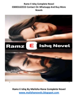 Ramz E Ishq Complete Novel