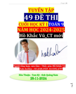 TUYỂN TẬP 49 ĐỀ THI CUỐI HỌC KỲ I TOÁN 9 MỚI _ Hồ Khắc Vũ_1900 trang.pdf