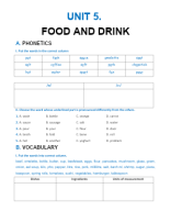 5. UNIT 5. FOOD AND DRINK.docx