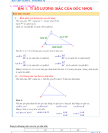 Chương IV - Bài 1 - TỶ SỐ LƯƠNG GIÁC CỦA GÓC NHỌN.docx