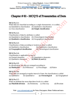 Chapter # 02 - Mcq's of Presentation of Data.pdf