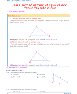 Chương IV - Bài 2 - MỘT SỐ HỆ THỨC VỀ CẠNH VÀ GÓC TRONG TAM GIÁC VUÔNG.docx