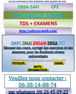 °°°EXAMENS +TDs MECANIQUE SOLIDE ENSA-SAFI.pdf