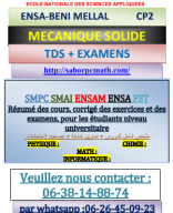 °°°EXAMENS +TDs MECANIQUE SOLIDE ENSA-BENI MELLAL.pdf