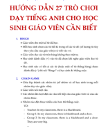 91 - Hướng dẫn 27 trò chơi dạy tiếng Anh cho học sinh giáo viên cần biết.pdf