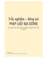 Đúng sai - Trắc nghiệm Pháp luật đại cương (giải thích chi tiết).pdf