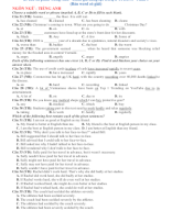 20 câu ôn phần Tiếng Anh - Đánh giá năng lực ĐHQG TPHCM - Phần 1 (Bản word có giải).doc